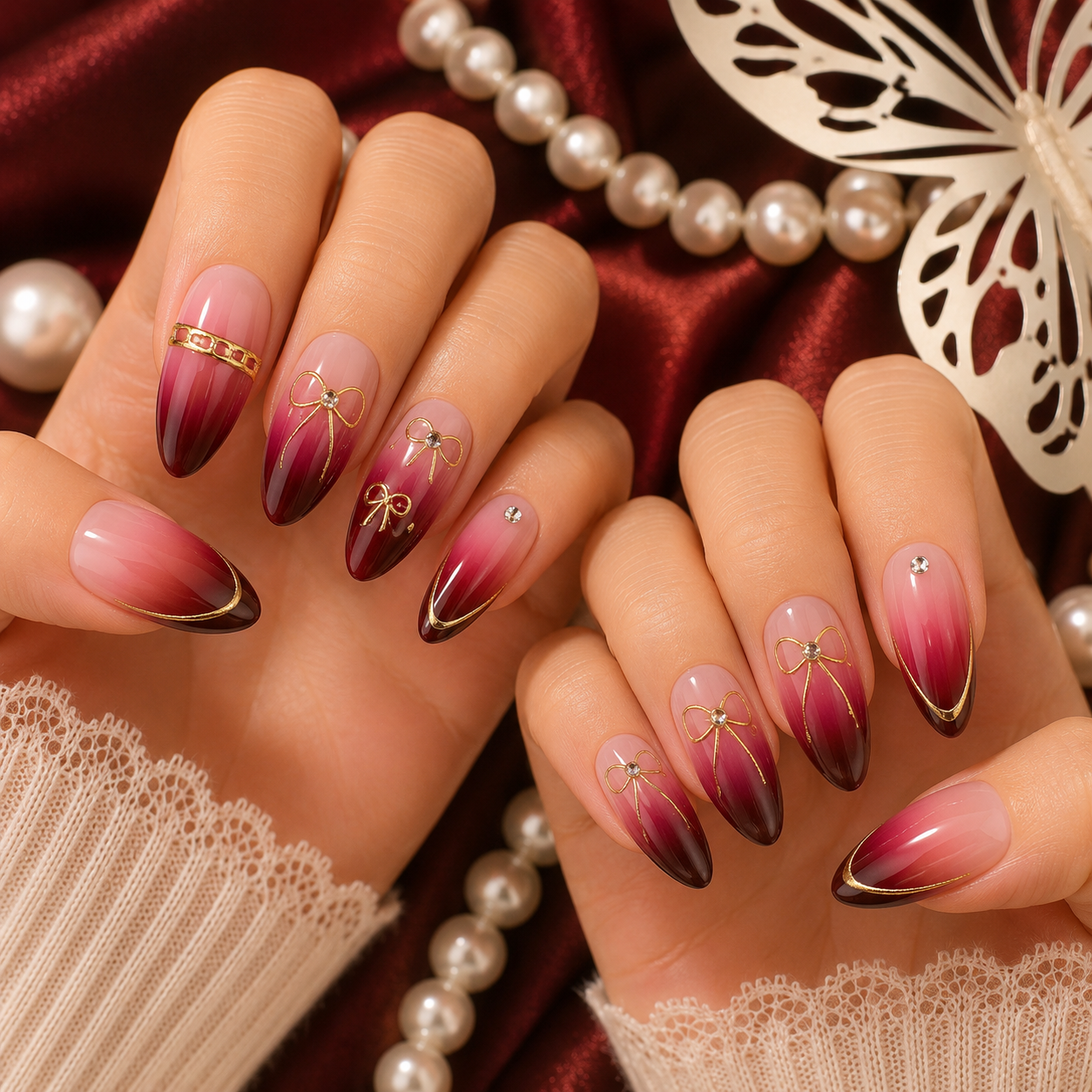 Burgundy Ribbon